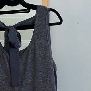 NWT- Knit Tank with ivory lace hem & back tie